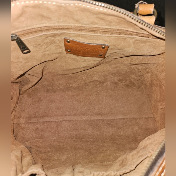Patricia Nash Tan Map Print Satchel